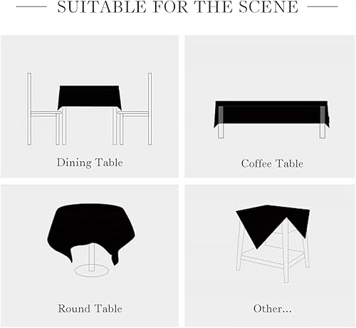 Miniatura 7 de Pahajim Manteles rústicos de arpillera, manteles bohemios para picnic cuadrado al aire libre, mantel de lino para fiesta (gris hueco verde,