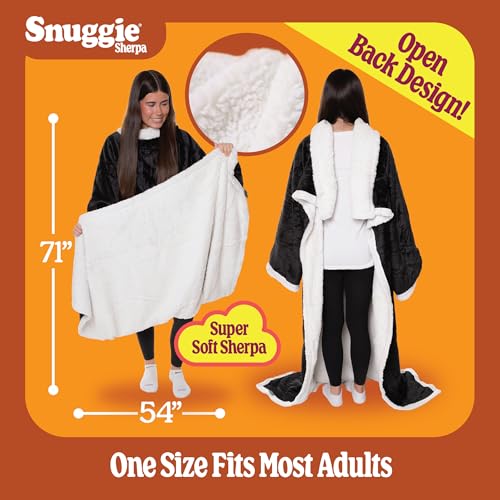 Image of Snuggie The Original Wearable Blanket With Sleeves & Pockets | Cozy Oversized Throw for Adult Men & Women | One Size, 71x54