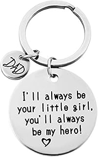 Key Chain Alloy Hanging Tag Keychain Portable Key Ring Father Day Birthday Gift for Daughter Gifts Silver