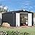U-MAX 10x14 Shed Outdoor Storage Shed, Large Metal Outside Storage Garden Sheds & Outdoor Storage Shed Clearance, Tool Shed Outdoor Storage Lockable for Backyard, Patio and Outside Use in Dark Grey