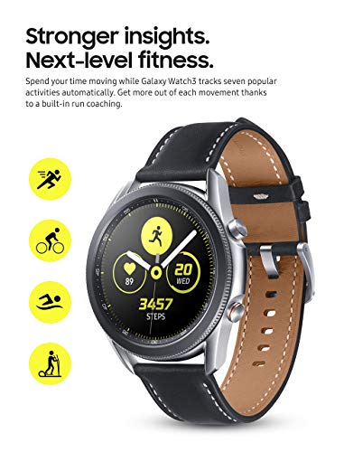 Samsung Galaxy Watch3 Watch 3 (Gps, Bluetooth, Lte) Smart Watch With Advanced Health Monitoring, Fitness Tracking, And Long Lasting Battery (Silver, 45Mm) (Renewed) #TOP4