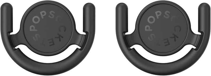 PopSockets Multi-Surface Mount for Phone Grip & MagSafe, Universal Adhesive Holder for Car Dash, Mirror, Kitchen, Wall, Compatible with PopGrip, Secure Phone Stand, Black, Pack of 2
