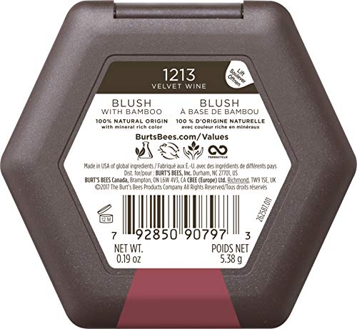 Burt's Bees 100% Natural Blush with Vitamin E, Velvet Wine - 0.19 Ounce - image 7