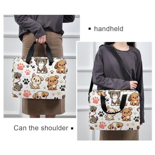 Funda para portátil ALAZA con estampado de huellas de perro miniatura 2
