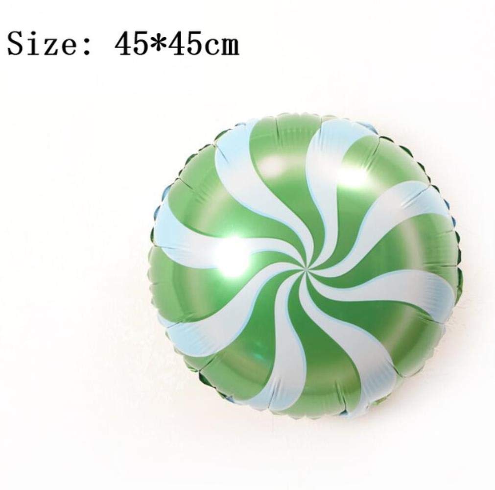 SELLA Donuts Lollipop Pizza Matcha Ice Cream Happy Birthday Party Wedding Balloons Decoration Candy Doughnut Foil Helium Baloon,1pc Green