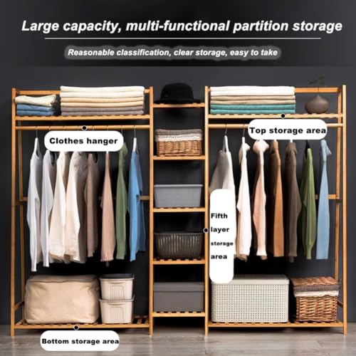 Armoire ouverte en bambou pour organiser les petits espaces sans placards - 4