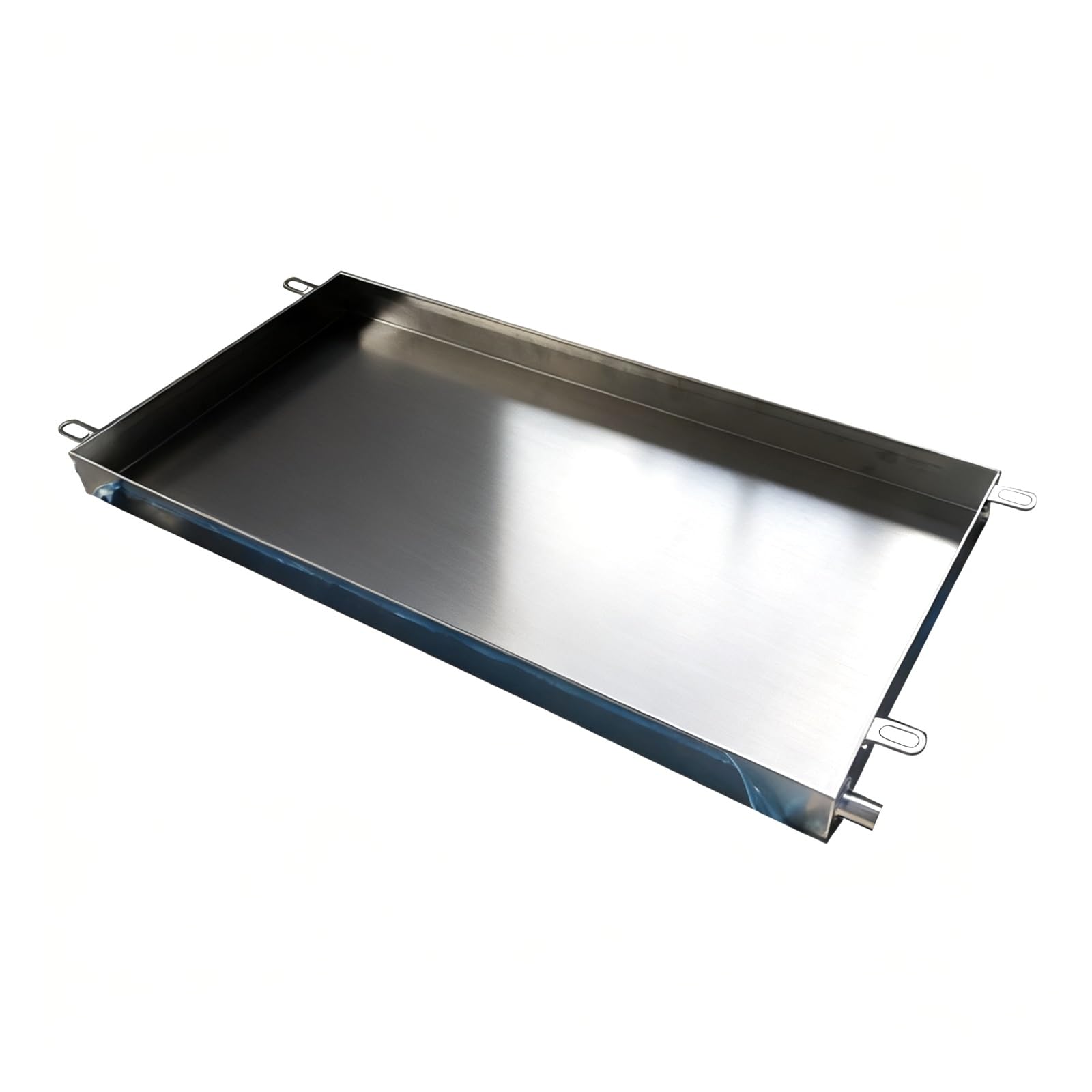 Bandeja de Condensación Aire Acondicionado en Acero Inoxidable 304 con Manguera Flexible Resistente y Antigoteo for AC Portátiles y Lavadoras(20x20cm(8x8in))