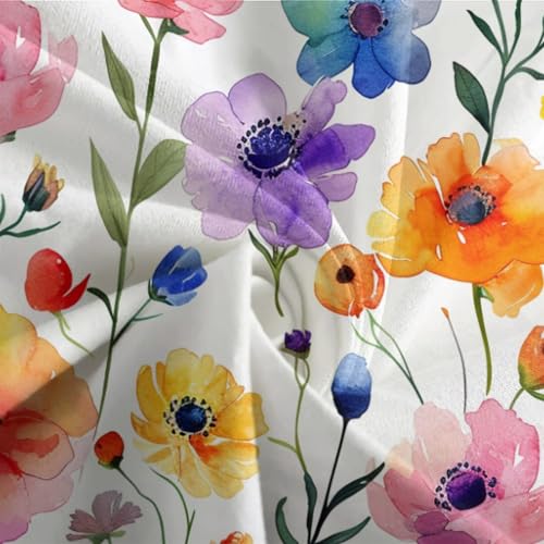 Parure de lit fleurs aquarelle 3D en microfibres douce king size 220x240cm - 7