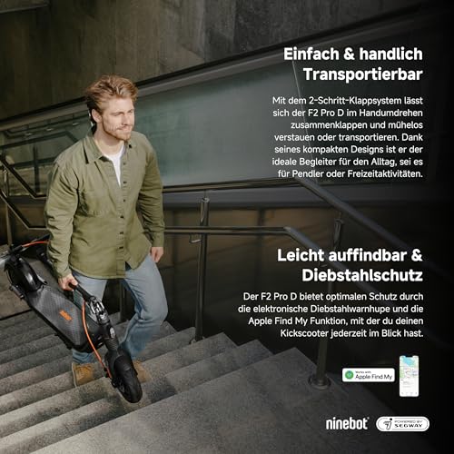 Segway Ninebot F3 Pro D – 70 km Eco, doppelte Hydraulik, Smart-Display – Bild 4