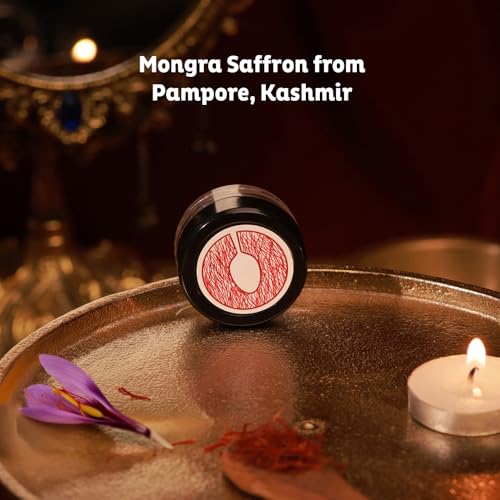 Image of Royal Ritual Gift Box | Kashmiri Pampore Saffron 0.25g, Idukki Bold Green Cardamom 25g & Espresso Till Laddoo | Premium Indian Spices & Gourmet Delight
