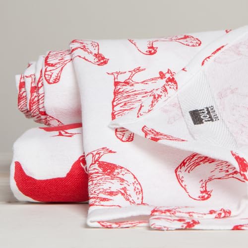 Image of Now Designs, Towels Tea Flour Red, 2 Count