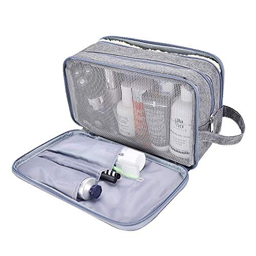 ZOORON Toiletry Bag for Men or Women, Travel Large Dopp Kit Portable Shaving Wash Bags Toiletries Organizer (Black)