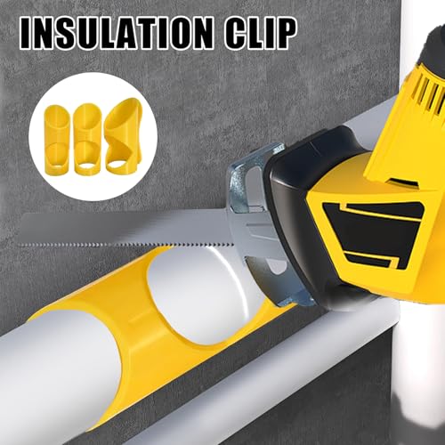 3 PCS Gehrungslade Rohrisolierung,Rohrisolierung Schneidehilfe,Rohrisolierung Schablone,Rohrisolierungsschneider,Rohrisolierungs Schaumstoffschneider,für 15mm,22mm und 28mm Rohre (Gelb)