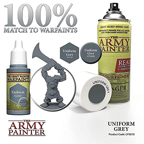 The Army Painter Miniature Primer Bundle Set Of 3: Matt Black Primer, Skeleton Bone Primer, Uniform Grey Primer - Acrylic Spray Primer For Plastic Miniatures Undercoat - 13.5 Oz Each #TOP4