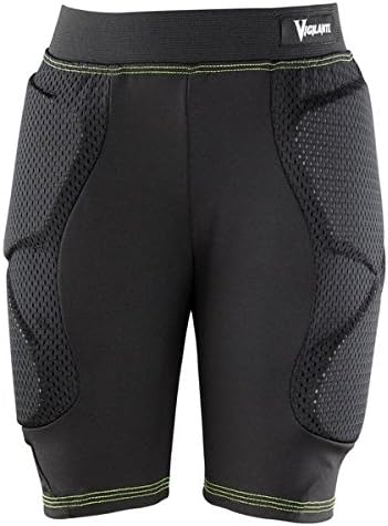 Tech Kids Padded Shorts with Tailbone Pad for Snowboarding, Skateboarding, Ice Skating (Youth Medium (22-25in Waist)) Black