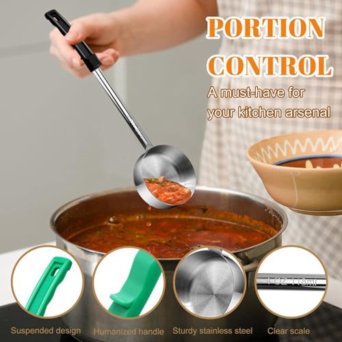 Louche en acier inoxydable 4 tailles spoodle de buffet pour portionnement précis - 6