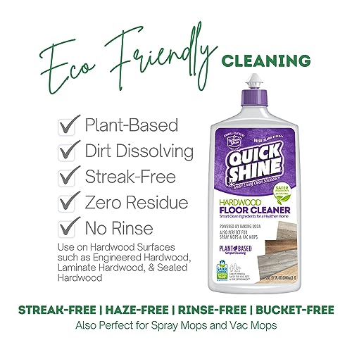 Quick Shine 2 Pack Smart Combo- Includes 1 Hardwood Floor Cleaner & 1 Floor Polish-Luster w/ Plant-Based Carnauba 27oz | Safer Choice | A Clean That Can Be Seen! - Thumbnail 5