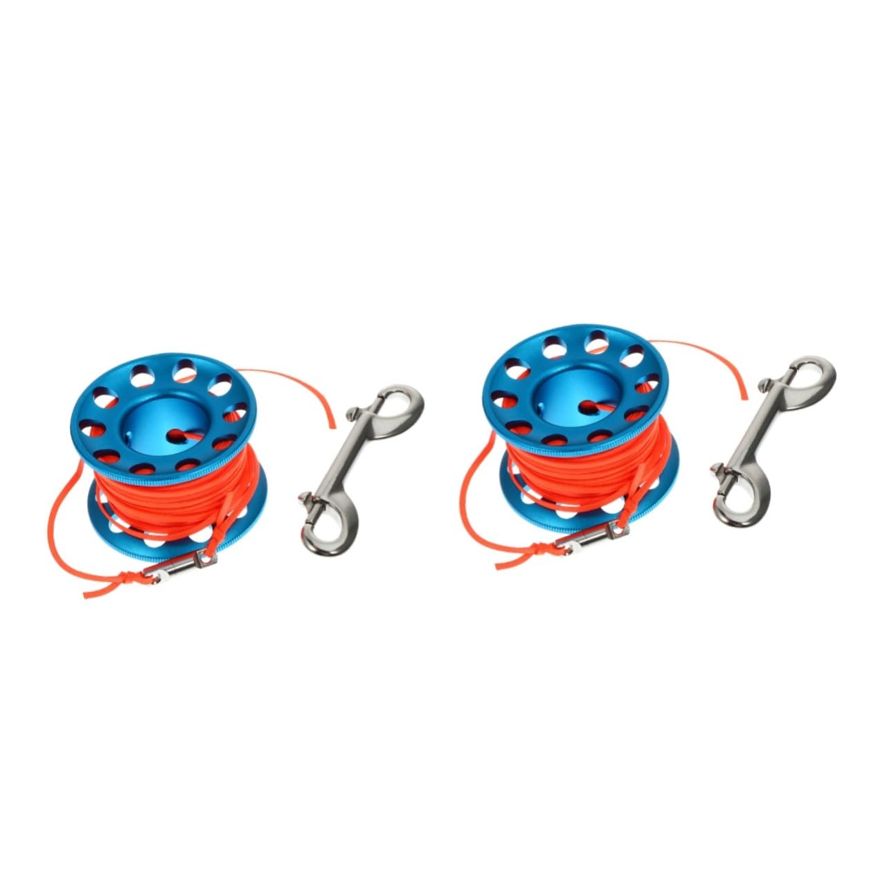 SUPVOX 2sets Diving Reel Snap Clip Compact Scuba Spool Accessory for Underwater Exploration Lightweight and Easy to Use for Diving Enthusiasts Line Included