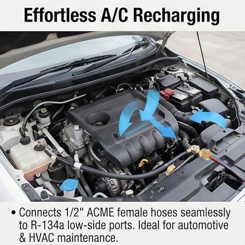 Adaptador 1/2" ACME para recarga AC R-134A miniatura 5