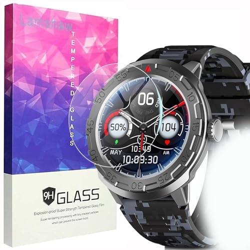 Blueshaweu Displayschutzfolie Kompatibel mit Walliebe Smartwatch Herren 1,46" T20, 9H Härte Panzerglas Schutzfolie [3 Stück ] Kompatibel für Walliebe T20 Smartwatch (HD)