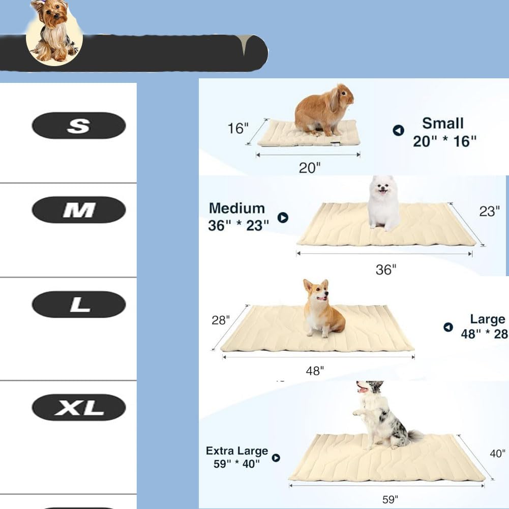 2026 Neu PfotenChill - Die Innovative Kühlmatte für Hunde, Pfoten selbstkühlende Hundematte aus Eisseide, bissfest wasserdichte Kühldecke für Katzen Menschen Auto Sofa (M,#6)