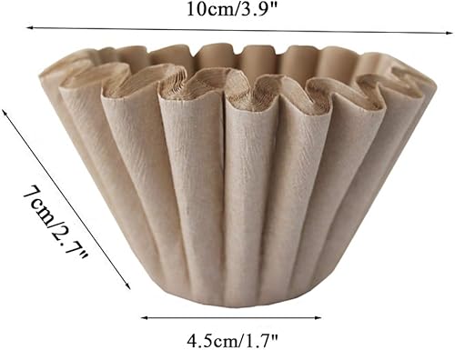 Miniatura 2 de Filtros de café para cesta de 1 a 4 tazas, filtro biodegradable marrón natural, papel sin blanquear para uso en la oficina en casa, flores de filtro