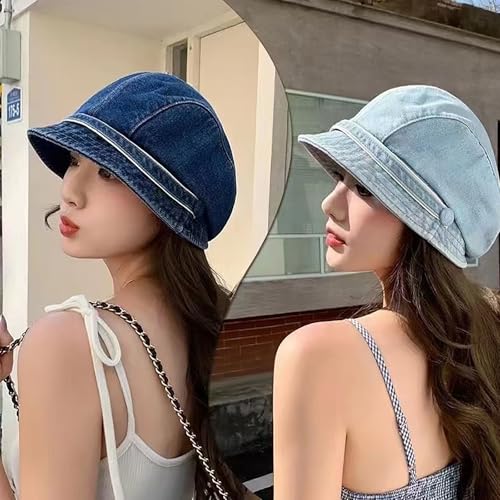 Gorra Newsboy de mezclilla para mujer miniatura 2