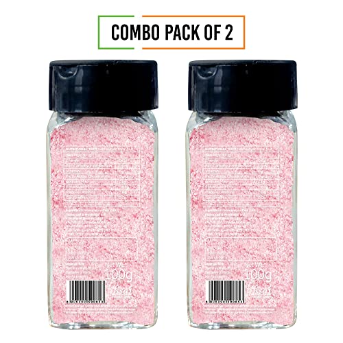 Image of Chef Urbano Himalayan Pink Salt Sprinkler 100g Pack of 2 | Pure & Natural | Mineral Rich Salt | Low Sodium | Packed with 84 Minerals | Glass Bottle