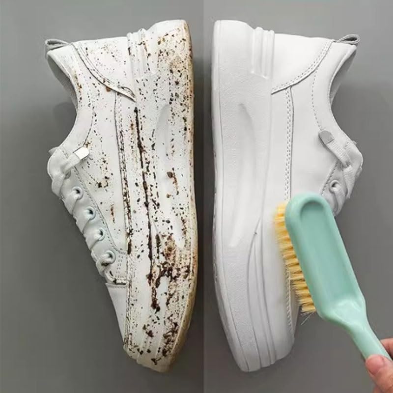 Colorful Long Handled Shoe Brush Plastic Wall Hanging Soft Bristles Does Not Damage Shoes