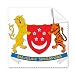 Singapore Asia National Emblem Cleaning Cloth Phone Screen Glasses Cleaner 5pcs