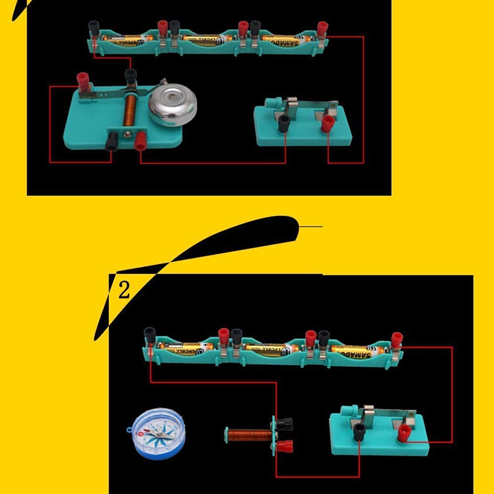 Modello di Scienza Educativa Esperimento di Elettronica Elementare per Studenti delle Scuole Elettromagnetismo Fisica Magnetismo Elettrico Circuito Kit di Base