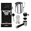 Black With Tamper and 350 Ml Stainless Steel Jug Portafilter for Capsules