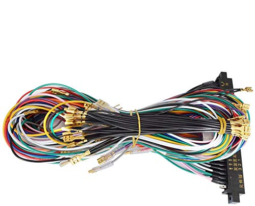 BLEE Arcade Jamma Harness Wiring 28Pin Jamma Harness Cable with 5,6 Action Buttons for Multi Arcade Video Games Machine Accessories