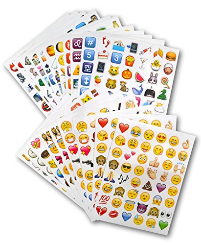 Emoji Jumbo Stickers | 960 Most Popular Emoticons | Larger In Size | Cool, Educational and Fun