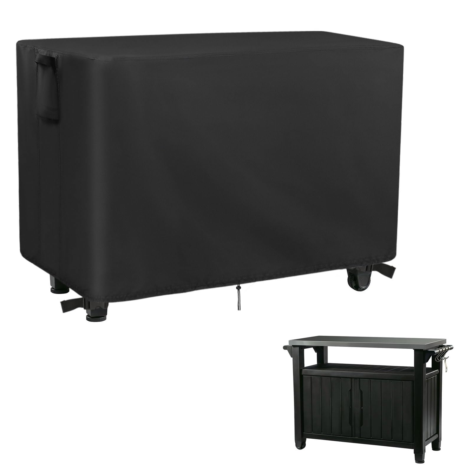 Prep Table Cover for Keter Unity XL, 420D 53" Rolling Carts Cover for Stainless Steel Workbenches, BBQ Grill Carts,Waterproof, Dustproof & UV Resistant (136x56x92cm) — image 1