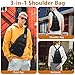 Imagen de GOUNNU Bolsa de Pecho Mochila Pequeña Hombre Bolsa Bandolera Cruzada Sling Bag Ligero Bolsa Pecho Antirrobo Nylon Mochila Bandoleras Hombre Mujeres para Ciclismo Viaje Deporte