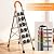 NYtoll 7 Step Folding Ladder, 330lbs Portable Sturdy Steel Ladder, Heavy-Duty Step Stool with Anti-Slip Pedal and Handrails for Home & Kitchen Use