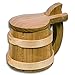 HOFMEISTER® Bierhumpen Wikinger, mit Deckel, aus Eichen-Holz & Kirschbaum-Holz
