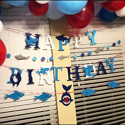 Shark Banner, Shark Balloons, Ocean Animals/Shark Baby/Under The Sea/Summer Beach Bach/Swimming Pool/Hawaii Luau/Shark Doo Doo Theme Baby Shower Birthday Party Supplies Decorations #TOP6
