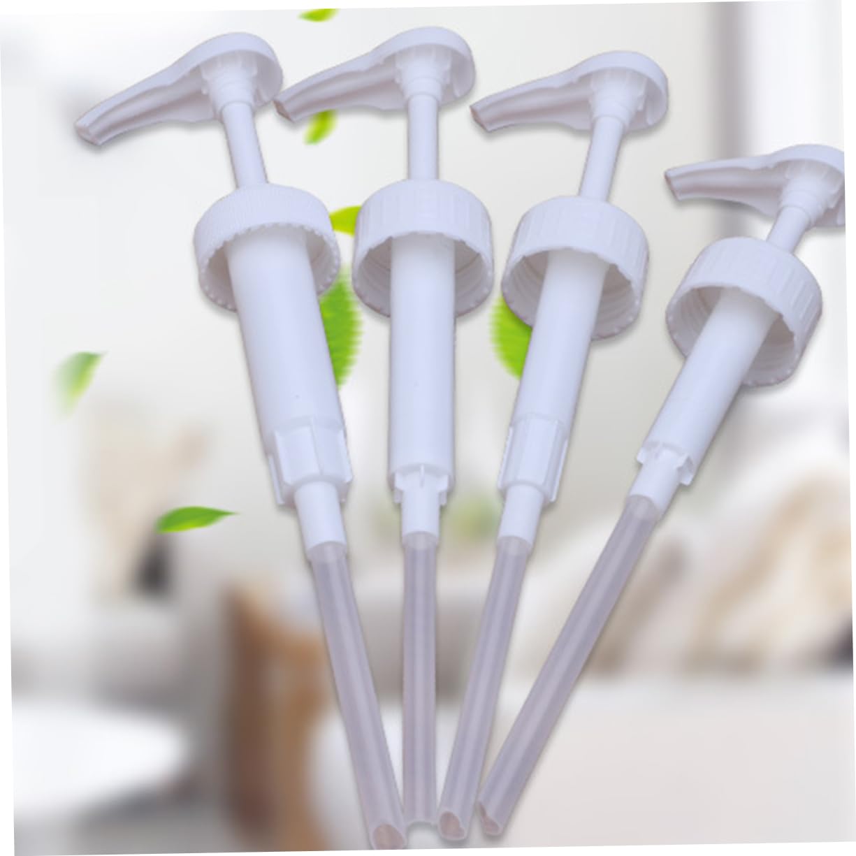 Tête de Pompe à Pression en Plastique Blanc 10cc pour Embout de Bouteille Diamètre Extérieur 3,5cm Verrouillage et Système Anti-Fuite pour Doseuse de Boissons
