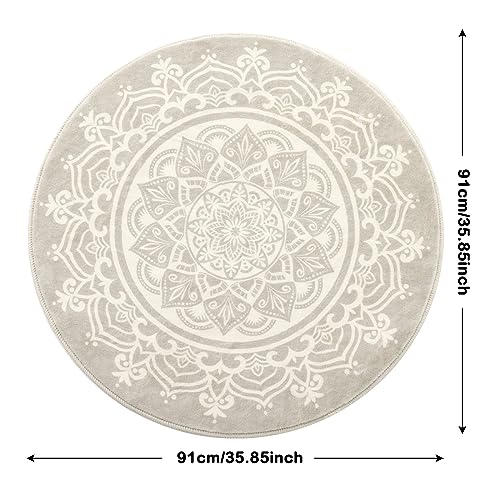Tapete redondo Boho Mandala 3' Carvapet miniatura 2