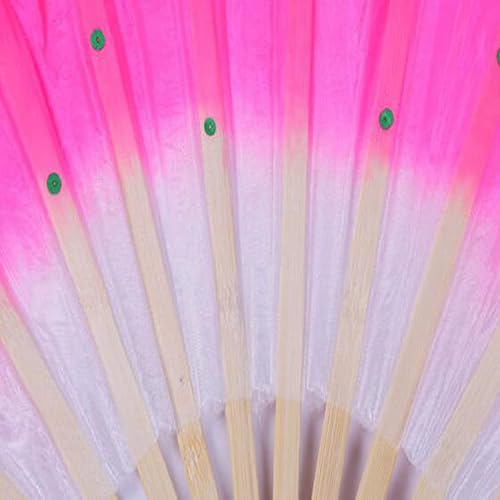 Miniatura 8 de FZBNSRKO 1.8M 70.86 "Danza del Vientre de Seda de Bambú Abanicos Largos Ventiladores Velos Fiesta Rendimiento de la Mañana Abanicos Largos