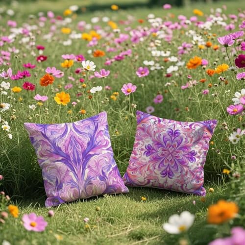 Housse coussin exterieur 40x40 impermeable velours résistant lot de 2 - 3