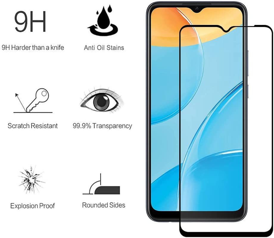 Image of ZARALA Tempered Glass Screen Protector Compatible for (Black) with Edge to Edge Coverage and Easy Installation kit (SAMSUNG GALAXY A22 5G)