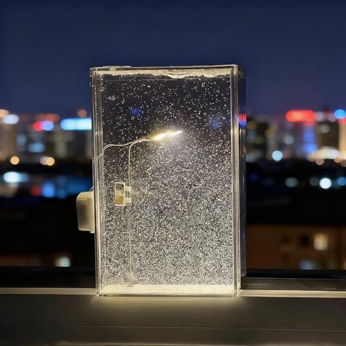 Magic Snow Lamp Street Light Snow Globe DIY Snow Tales Lamp with Bench Night Street Lamp Christmas Snow Scene Light DIY Materials Snowtales Lamp for Romantic Gifts for Girlfriend (1)