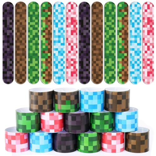 Bracelets enfants Pixel Slap pour cadeaux d'invités et fêtes de 7 ans
