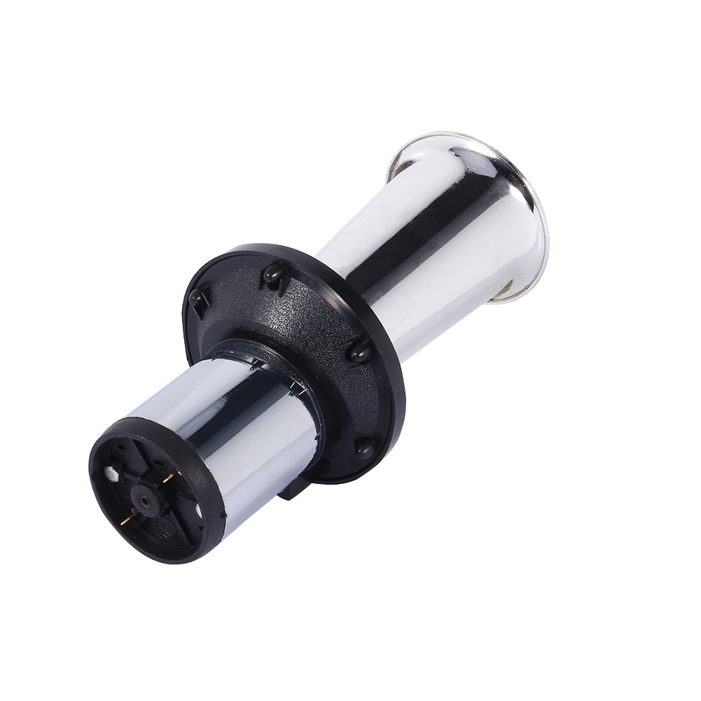 Yctze ooga horn Bocina de estilo antiguo 12V 110DB Auto Car Truck Antique Vintage Old Style Alarma Bocina Sirena AHH-OOO-GAH AHOOGA OOGA(Plata)