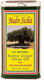 Madre Sicilia: All Natural Extra Virgin Olive Oil. 101 Fl Oz. - 3 Liters.