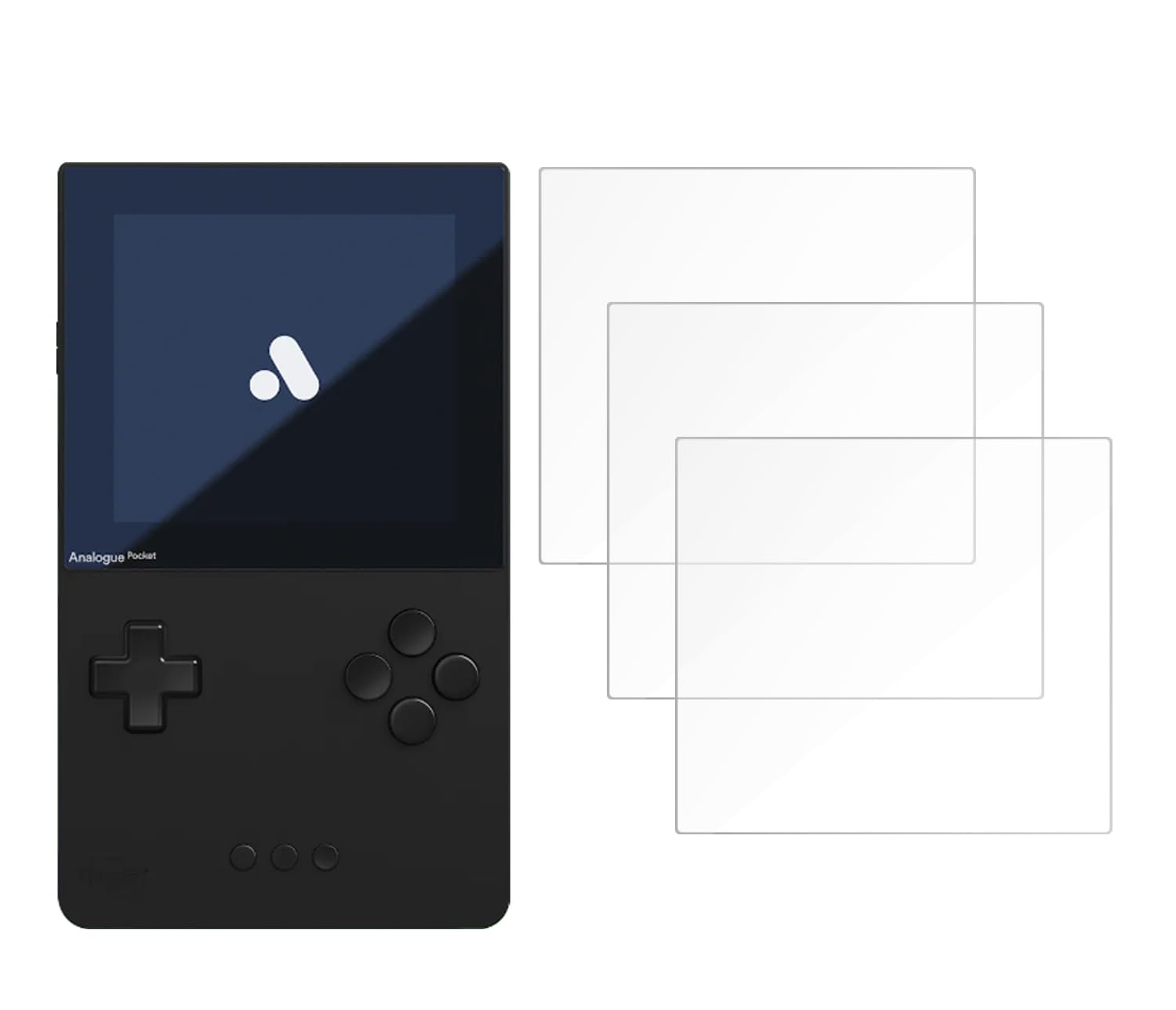 SCDIYEER 3pcs,Screen Protector Compatible with Analogue pocket, Anti-Scratch,Easy Installation, Tempered Glass