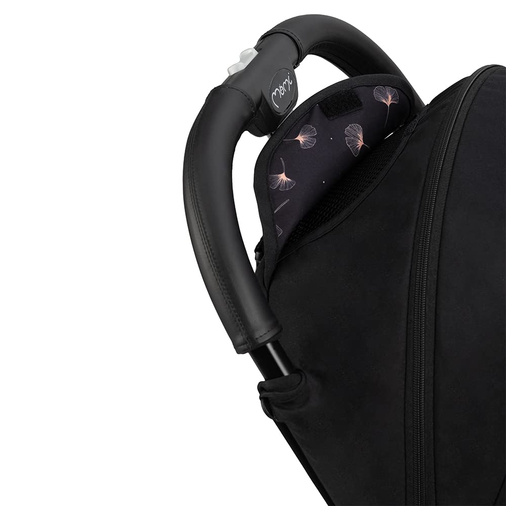 MoMi ESTELLE DAKAR a partir de los 6 meses (hasta 22 kg), silla de paseo plegable con arnés de 5 puntos, cesta de la compra, barra telescópica, se mantiene de pie plegada